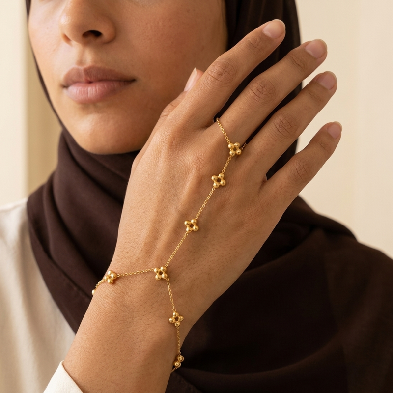 سلسلة يد الحناء — تفصيل السلسلة الذهبية